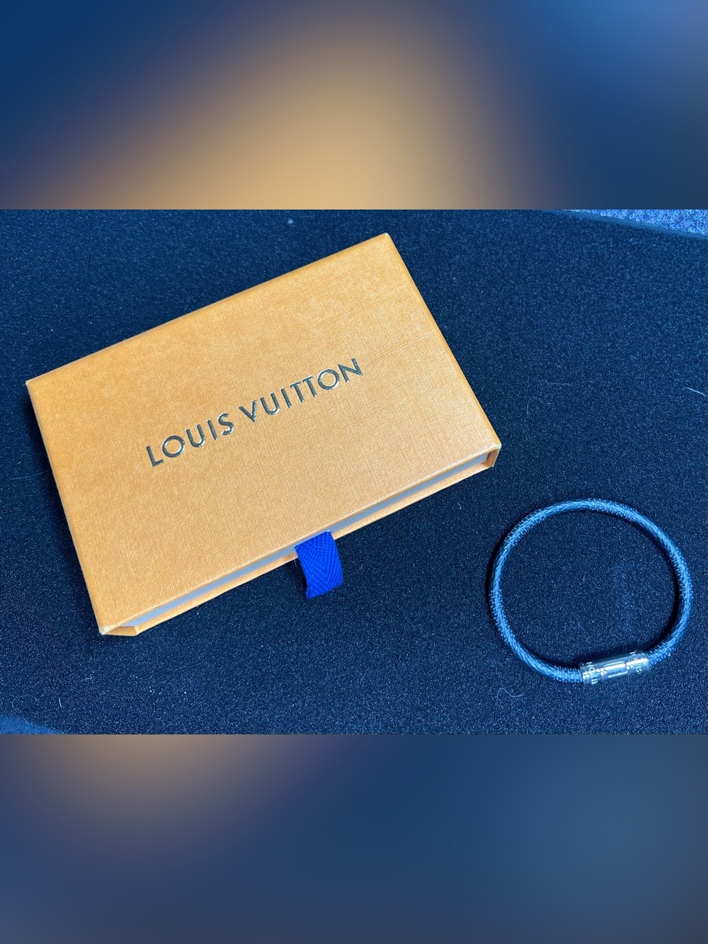 Authentic Louis Vuitton Keep It Bracelet Damier Graphite 21cm Coated Canvas